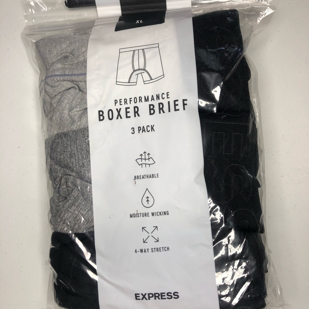 Express NWT Men’s Performance Trunk 3 pack Breathable. Fits Size X-Large 38-42
